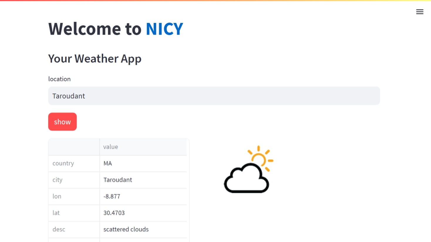 Nicy: Weather App